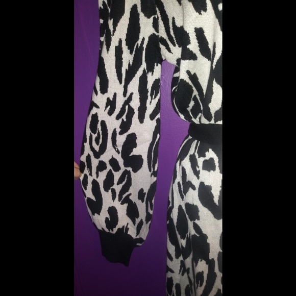 Who What Wear Leopard Sweater Dress - Picture 3 of 14